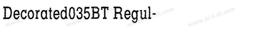Decorated035BT Regul字体转换